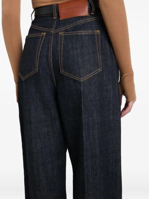 Victoria Beckham cinched high-waisted jeans - Blue