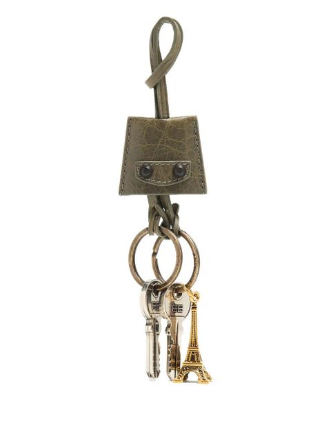 Balenciaga leather Eiffel Tower keyring - Green - zdjęcie produktu nr 1