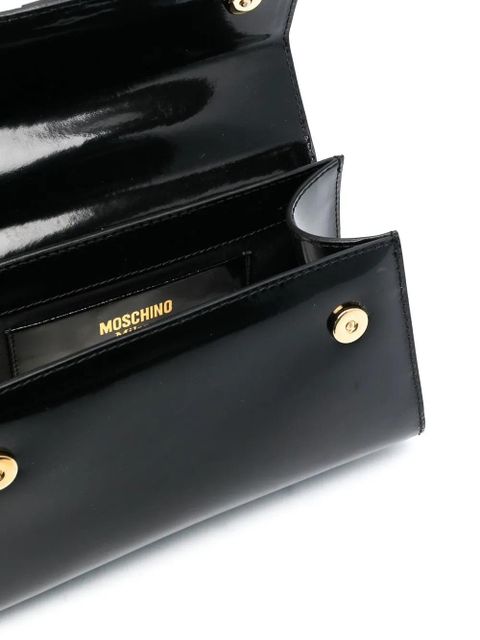 Moschino heart-lock crossbody bag - Black