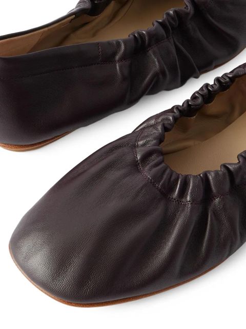 Le Monde Beryl Mica ruched flat - Brown