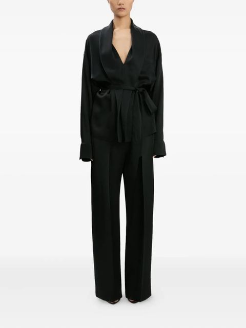 Victoria Beckham wrap-belt blouse - BLACK - zdjęcie produktu nr 2