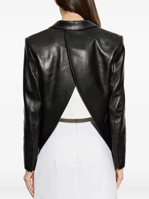 Givenchy double-breasted leather jacket - Black