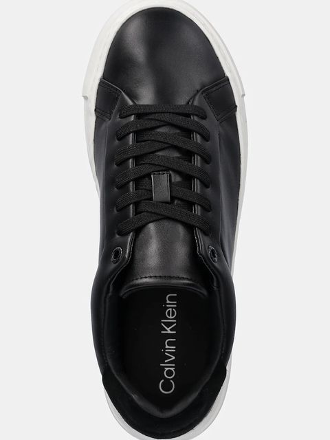 Calvin Klein sneakersy FF CUPSOLE LACE UP LTH damskie kolor czarny HW0HW02570