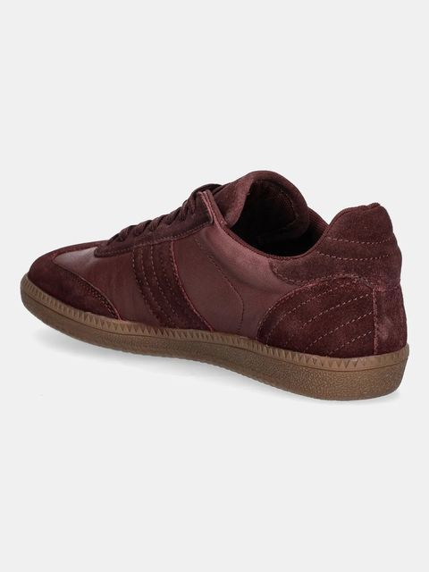 Medicine sneakersy zamszowe damskie kolor bordowy