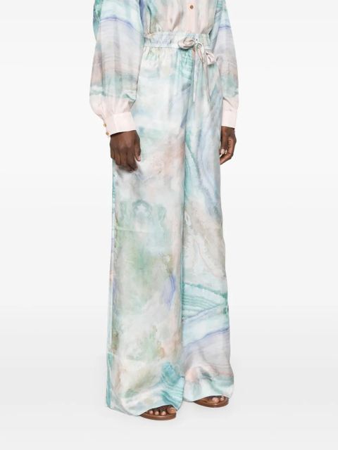 ZIMMERMANN The Illuminate wide-leg trousers - Blue