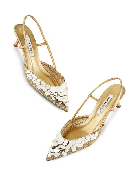 Aquazzura 50mm Can Can pumps - Gold