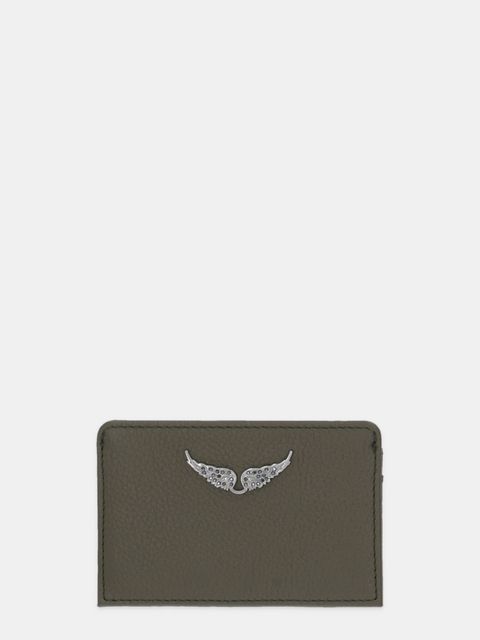 ZADIG&VOLTAIRE etui na karty skórzane kolor zielony LWSG00001 - zdjęcie produktu nr 1