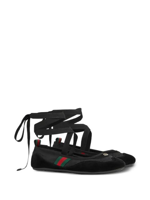 Gucci ribbon striped ballet flats - Black - zdjęcie produktu nr 2