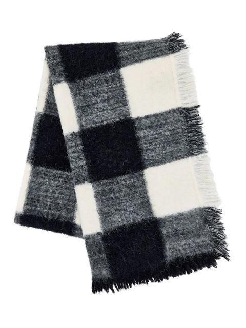 Proenza Schouler checked fringed scarf - Grey - zdjęcie produktu nr 2