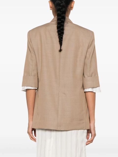 Victoria Beckham virgin wool jacket - Brown