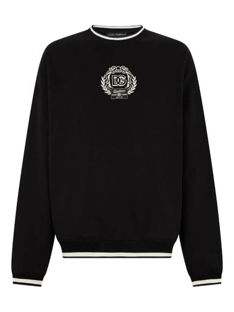 Dolce & Gabbana logo-embroidered sweatshirt - Black - zdjęcie produktu nr 1