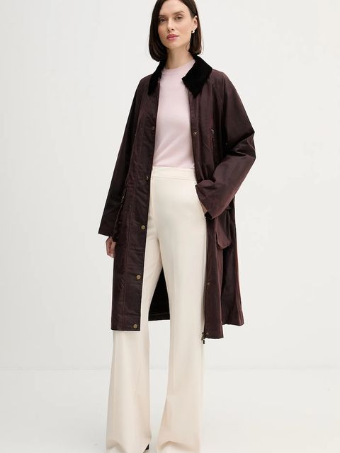 Hoss Intropia kurtka kolor bordowy przejściowa oversize 5452470 - zdjęcie produktu nr 2