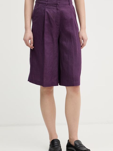 United Colors of Benetton szorty damskie lniane - zdjęcie produktu nr 1