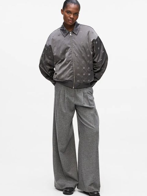 Karl Lagerfeld kurtka bomber kolor szary przejściowa A4W14046