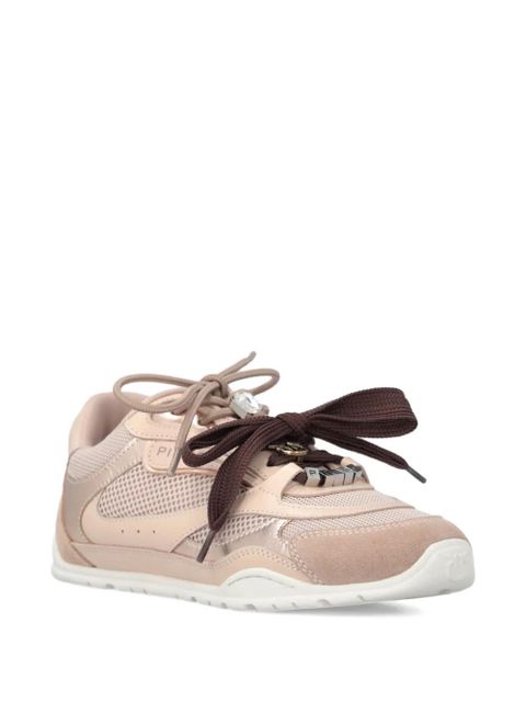 PINKO lace-up logo-lettering sneakers - Neutrals