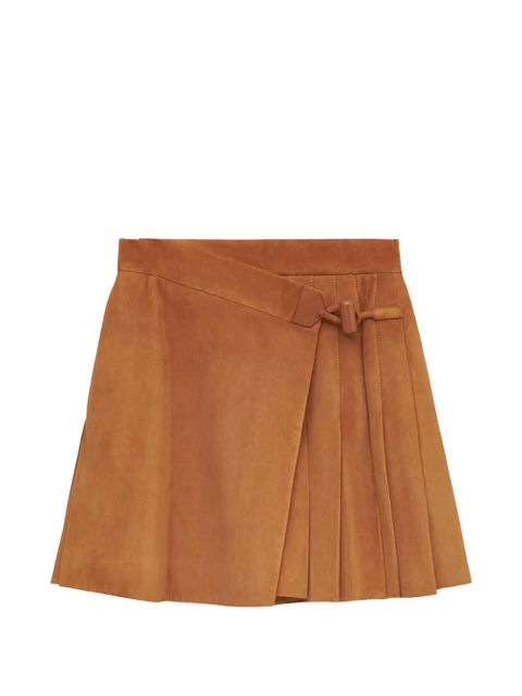 LOEWE buckle pleated short skirt - Neutrals - zdjęcie produktu nr 1