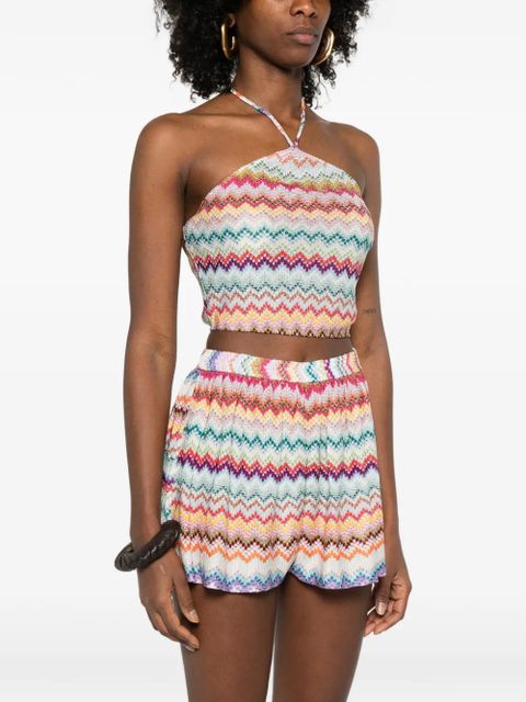 Missoni chevron halterneck top - Neutrals