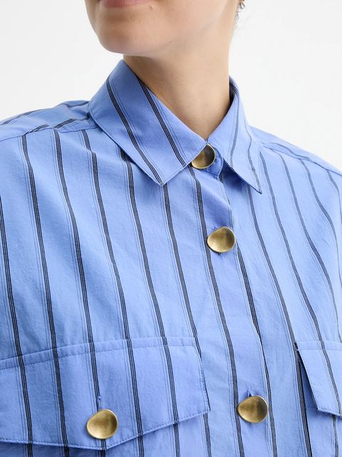 Sessun koszula damska kolor niebieski relaxed z kołnierzykiem klasycznym 25110003