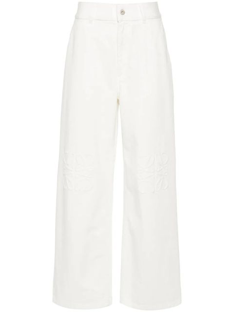 LOEWE Anagram wide-leg jeans - White