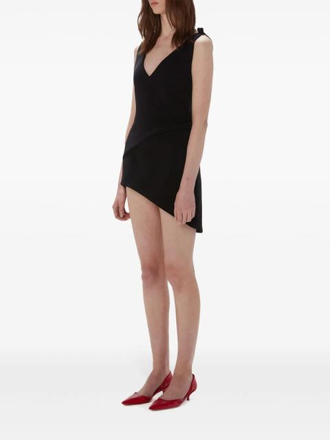 JW Anderson V-neck asymmetric dress - Black