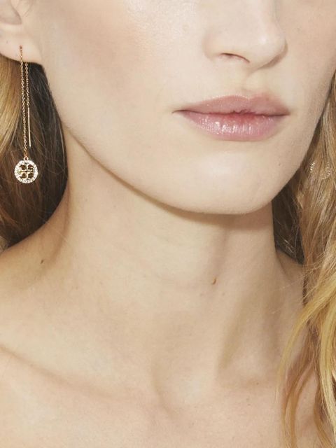 Tory Burch pavé threader earrings - Gold