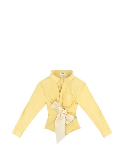 AREA satin-knot Oxford shirt - Yellow - zdjęcie produktu nr 1