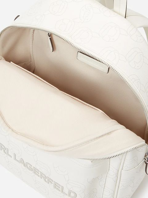 Karl Lagerfeld plecak IKON damski kolor biały duży wzorzysty A1W30133