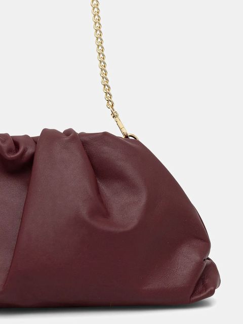 Answear.LAB torebka skórzana kolor bordowy - zdjęcie produktu nr 2