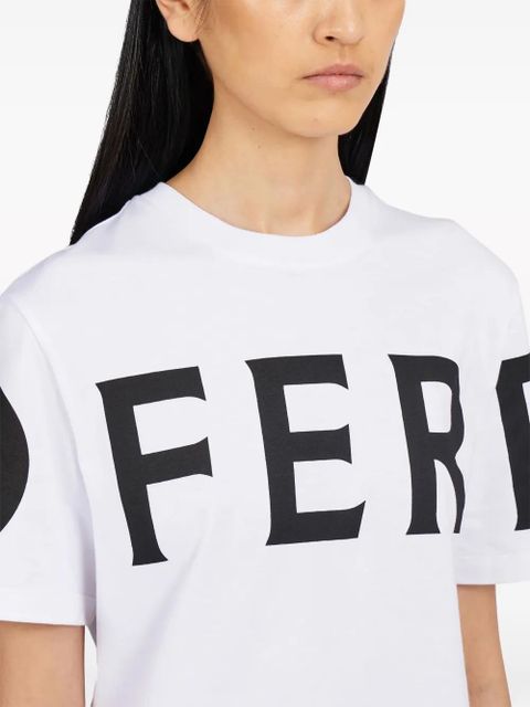 Ferragamo logo-print cotton T-shirt - White