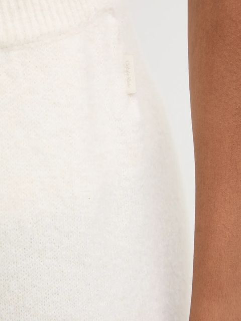 Calvin Klein Underwear spodnie lounge damskie kolor beżowy gładkie LV00QS7569