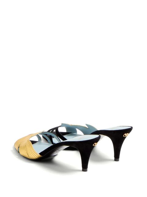 Valentino Garavani 65mm Foliefoliage sandals - Black - zdjęcie produktu nr 2