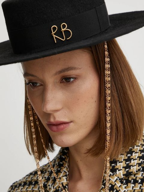 Ruslan Baginskiy kapelusz kolor czarny CNT033-F-3CHA-9P-MRB