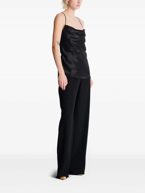 Balmain draped satin top - Black