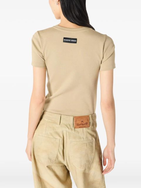 Marine Serre moon logo T-shirt - Neutrals