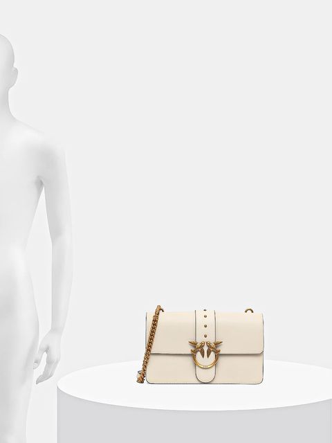 Pinko torebka skórzana kolor biały 105857 A0F1