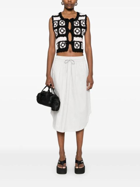 GANNI floral-motif top - Black