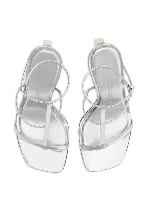 Ferragamo Elina 105mm metallic-finish sandals - Silver