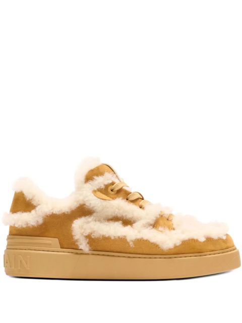 Balmain shearling suede sneakers - Brown - zdjęcie produktu nr 1