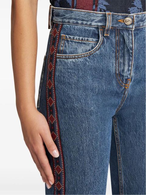 ETRO side-appliqué jeans - Blue