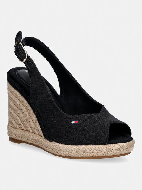 Tommy Hilfiger sandały na koturnie FLAG HIGH WEDGE ESPAD SLINGBACK - zdjęcie produktu nr 2