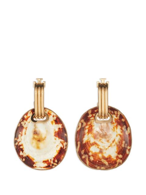 Tory Burch runway shell drop earrings - Gold - zdjęcie produktu nr 1