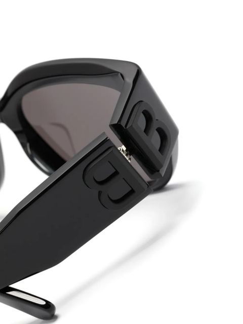 Balenciaga Eyewear logo-appliqué cat-eye-frame sunglasses - Black - zdjęcie produktu nr 2
