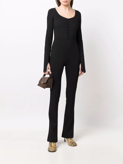 Acne Studios long-sleeve twill jumpsuit - Black