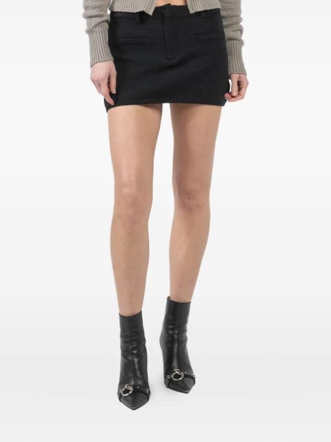 Aya Muse knitted mini skirt - Black