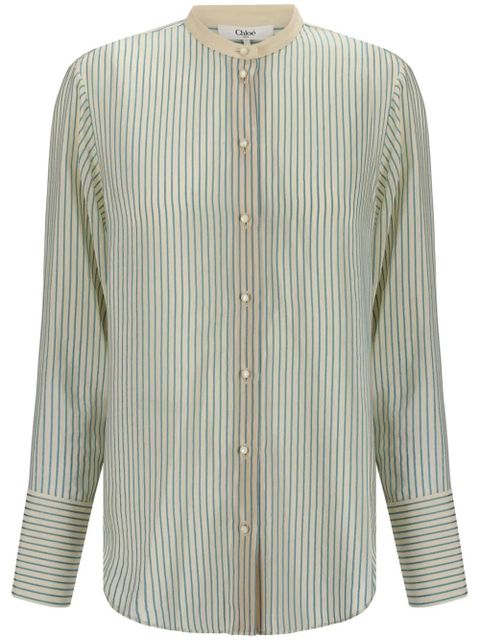 Chloé oversized silk blouse - Blue