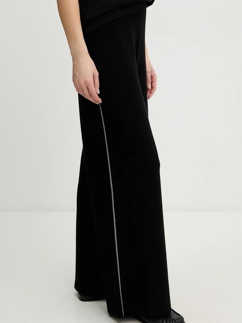 United Colors of Benetton spodnie dresowe damskie kolor czarny z aplikacją 17Q3DF013