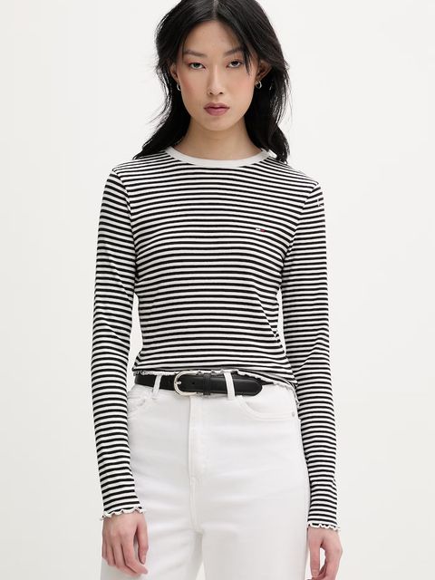 Tommy Jeans longsleeve damski bawełniany z elastanem - zdjęcie produktu nr 2