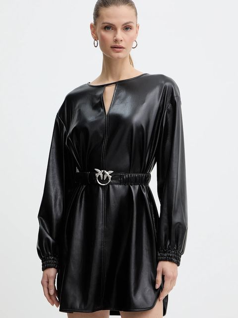 Pinko sukienka kolor czarny mini oversize 105587 A2P4 - zdjęcie produktu nr 1