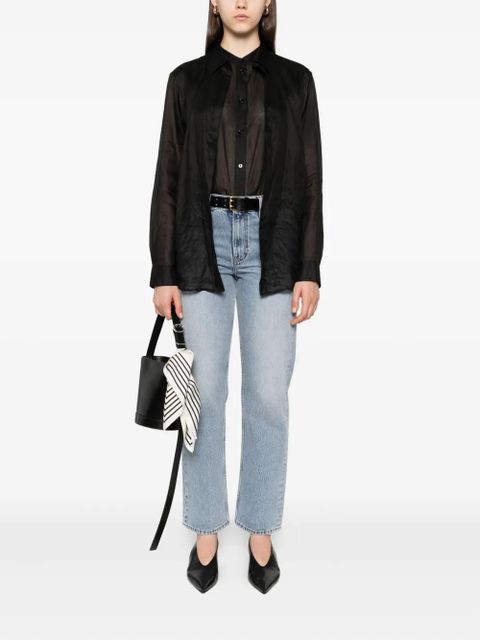 TOTEME button-down ramie shirt - Black