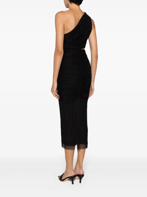 Simkhai Seraiah ruched midi dress - Black